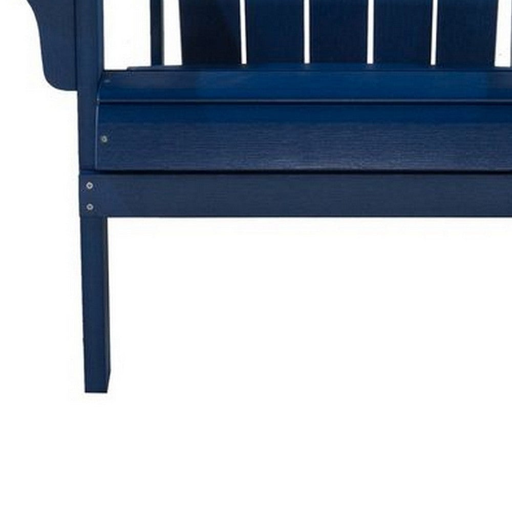 West Outdoor Patio Adirondack Chair 30 Inch Wood Style Blue Finish By Casagear Home BM321171