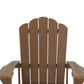 West Outdoor Patio Adirondack Chair 30 Inch Wood Style Brown Finish By Casagear Home BM321172