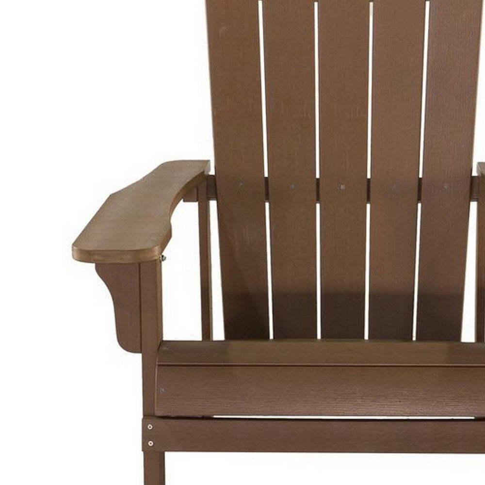 West Outdoor Patio Adirondack Chair 30 Inch Wood Style Brown Finish By Casagear Home BM321172