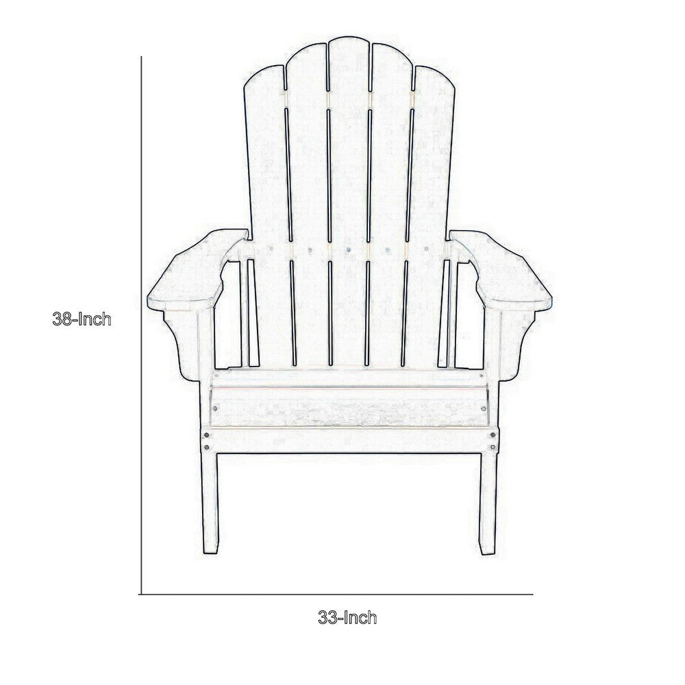 West Outdoor Patio Adirondack Chair 30 Inch Wood Style Brown Finish By Casagear Home BM321172