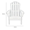 West Outdoor Patio Adirondack Chair 30 Inch Wood Style White Finish By Casagear Home BM321173