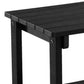 West Outdoor Patio End Table with Shelf 16 Inch Modern Wood Style Black By Casagear Home BM321175