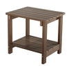 West Outdoor Patio End Table with Shelf 16 Inch Modern Wood Style Brown By Casagear Home BM321177