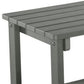 West Outdoor Patio End Table with Shelf 16 Inch Modern Wood Style Gray By Casagear Home BM321178