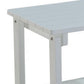 West Outdoor Patio End Table with Shelf 16 Inch Modern Wood Style White By Casagear Home BM321179