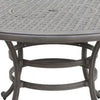 Mace Outdoor Patio Dining Table 52 Inch Round Lattice Top Aluminum Gray By Casagear Home BM321180