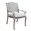 Mace Outdoor Patio Dining Armchair, 24 Inch, Aluminium, Heritage Gray By Casagear Home