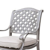 Mace Outdoor Patio Dining Armchair 24 Inch Aluminium Heritage Gray By Casagear Home BM321188