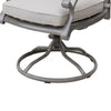 Mace Outdoor Dining Swivel Rocker Chair Set of 2 Aluminium Heritage Gray By Casagear Home BM321190