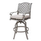 Mace Outdoor Patio Barstool Chair Set of 2 Aluminium Heritage Gray By Casagear Home BM321194