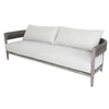 Cali Outdoor Sofa 2 Side Pillows 89 Inch Woven Wicker Gray Driftwood By Casagear Home BM321195