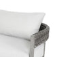 Cali Outdoor Sofa 2 Side Pillows 89 Inch Woven Wicker Gray Driftwood By Casagear Home BM321195