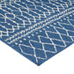 Sham Area Rug Rectangular 5 x 7 Blue Indoor Outdoor Handcrafted Details By Casagear Home BM321209