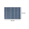 Sham Area Rug Rectangular 5 x 7 Blue Indoor Outdoor Handcrafted Details By Casagear Home BM321209