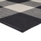 Ina Area Rug Indoor Outdoor 8 x 10 Rectangular Black Beige Gray Checkers By Casagear Home BM321210