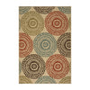 Monis Area Rug, Rectangular 5 x 7, Beige Indoor Outdoor, Medallion Pattern By Casagear Home