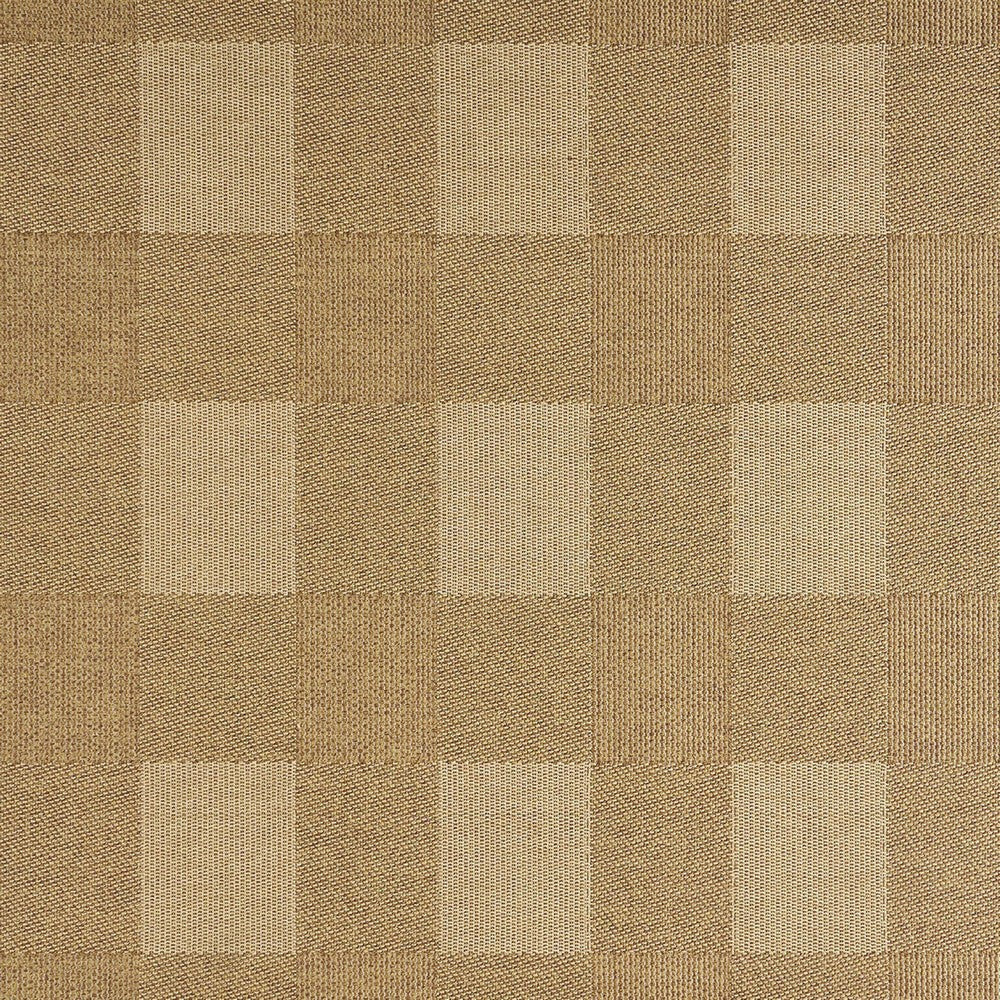 Ricky Area Rug Rectangular 8 x 10 Light Brown Plaid Indoor Outdoor By Casagear Home BM321220