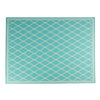 Mig Area Rug, Rectangular 8 x 10, Teal Blue and Ivory, Indoor Outdoor By Casagear Home