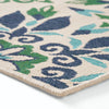 Dian Area Rug 5 x 7 Ivory and Blue Indoor Outdoor Medallion Pattern By Casagear Home BM321223