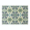 Dian Area Rug, 5 x 7 Ivory and Blue Indoor Outdoor, Medallion Pattern By Casagear Home