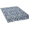 Dian Area Rug 5 x 8 Dark Blue Ivory Indoor Outdoor Argyle and Trellis By Casagear Home BM321224