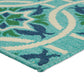 Dian 5 x 8 Area Rug Blue Green White Indoor Outdoor Intricate Design By Casagear Home BM321225