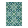 Dian 5 x 8 Area Rug, Blue, Green, White Indoor Outdoor, Intricate Design By Casagear Home