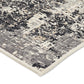 Mike Area Rug 5 x 7 Black and Ivory Indoor Outdoor Abstract Design By Casagear Home BM321230