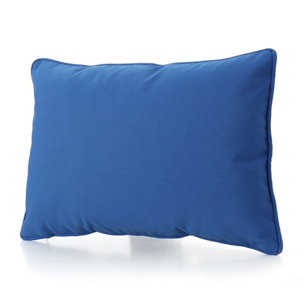 Naed Pillow Set of 2 Rectangular 12 x 18 Blue Water Safe Indoor Outdoor By Casagear Home BM321231