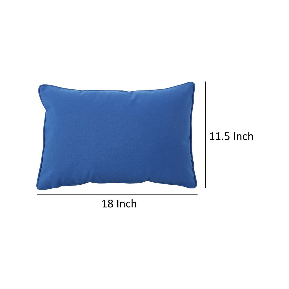 Naed Pillow Set of 2 Rectangular 12 x 18 Blue Water Safe Indoor Outdoor By Casagear Home BM321231