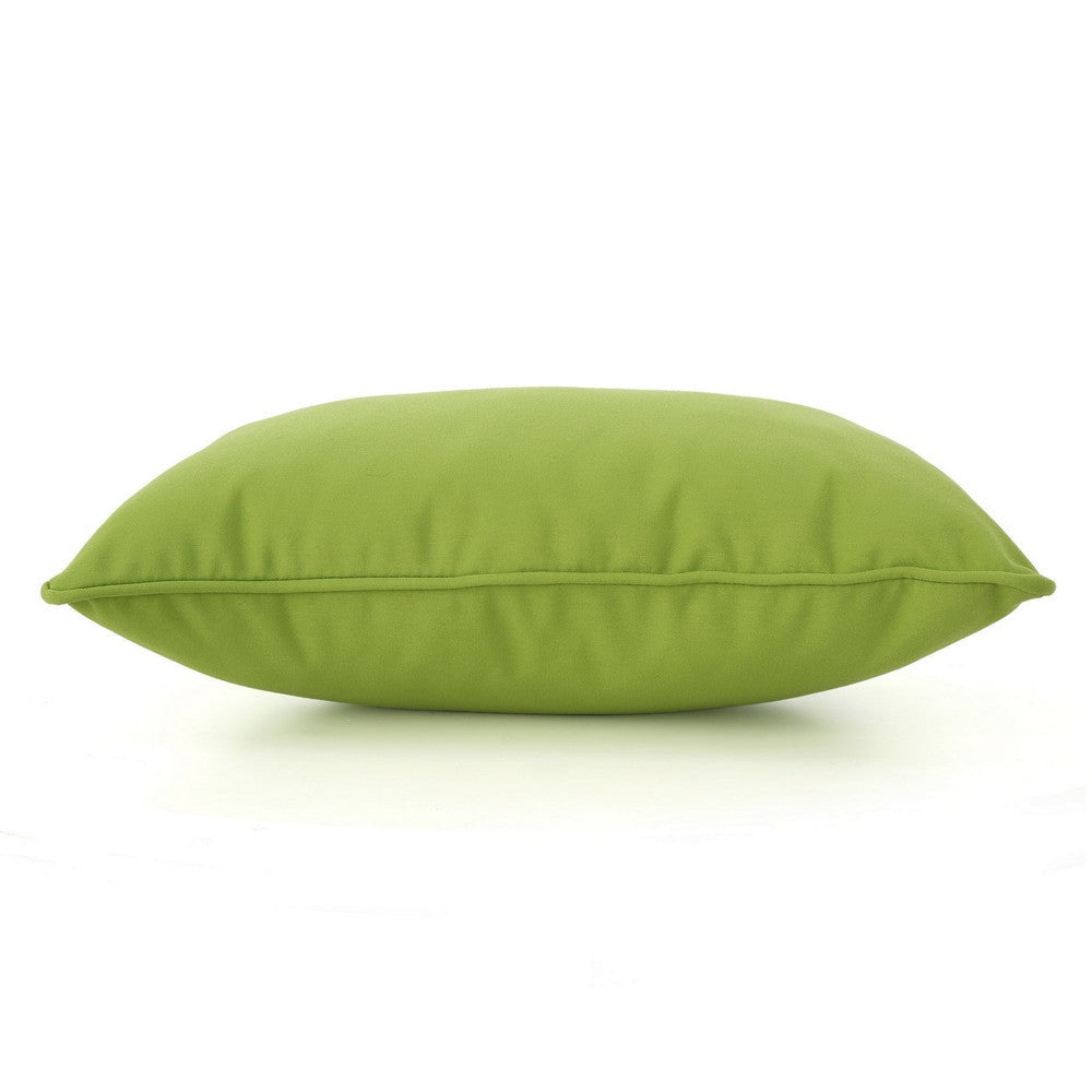 Naed Pillow Set of 2 Rectangular 12 x 18 Green Water Safe Indoor Outdoor By Casagear Home BM321232