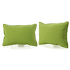 Naed Pillow Set of 2, Rectangular 12 x 18, Green Water Safe Indoor Outdoor By Casagear Home