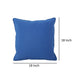 Naed Pillow Square 18 Inch Plush Blue Water Safe Fabric Indoor Outdoor By Casagear Home BM321235