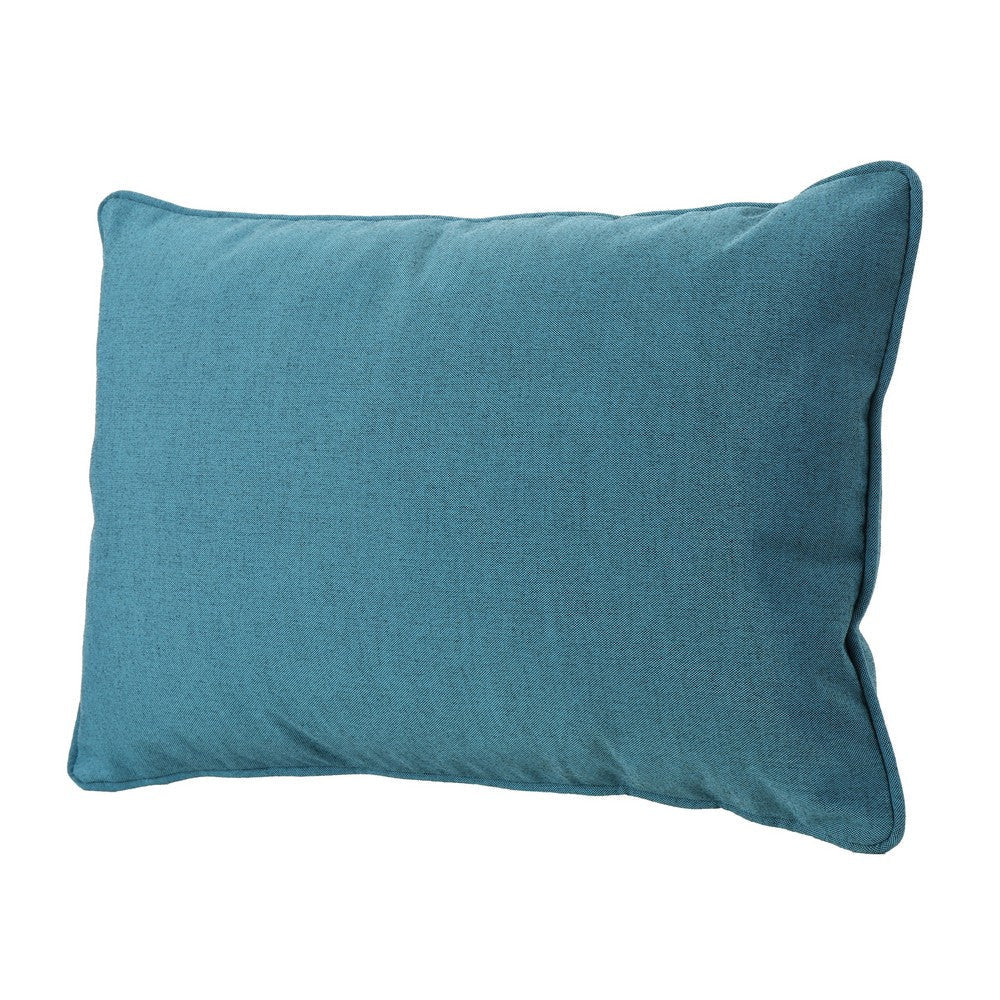 Naed Pillow Rectangular 12 x 18 Teal Water Safe Fabric Indoor Outdoor By Casagear Home BM321238