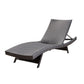 Mach Chaise Lounger Dark Brown Rattan Wicker Frame Outdoor 79 Inch By Casagear Home BM321242