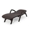 Michael Chaise Lounger Dark Brown Outdoor Resin Wicker Frame 77 Inch By Casagear Home BM321246