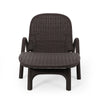 Michael Chaise Lounger Dark Brown Outdoor Resin Wicker Frame 77 Inch By Casagear Home BM321246