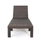 Jamia Chaise Lounger, Brown Wicker, Iron, Adjustable Backrest, 77 Inch By Casagear Home