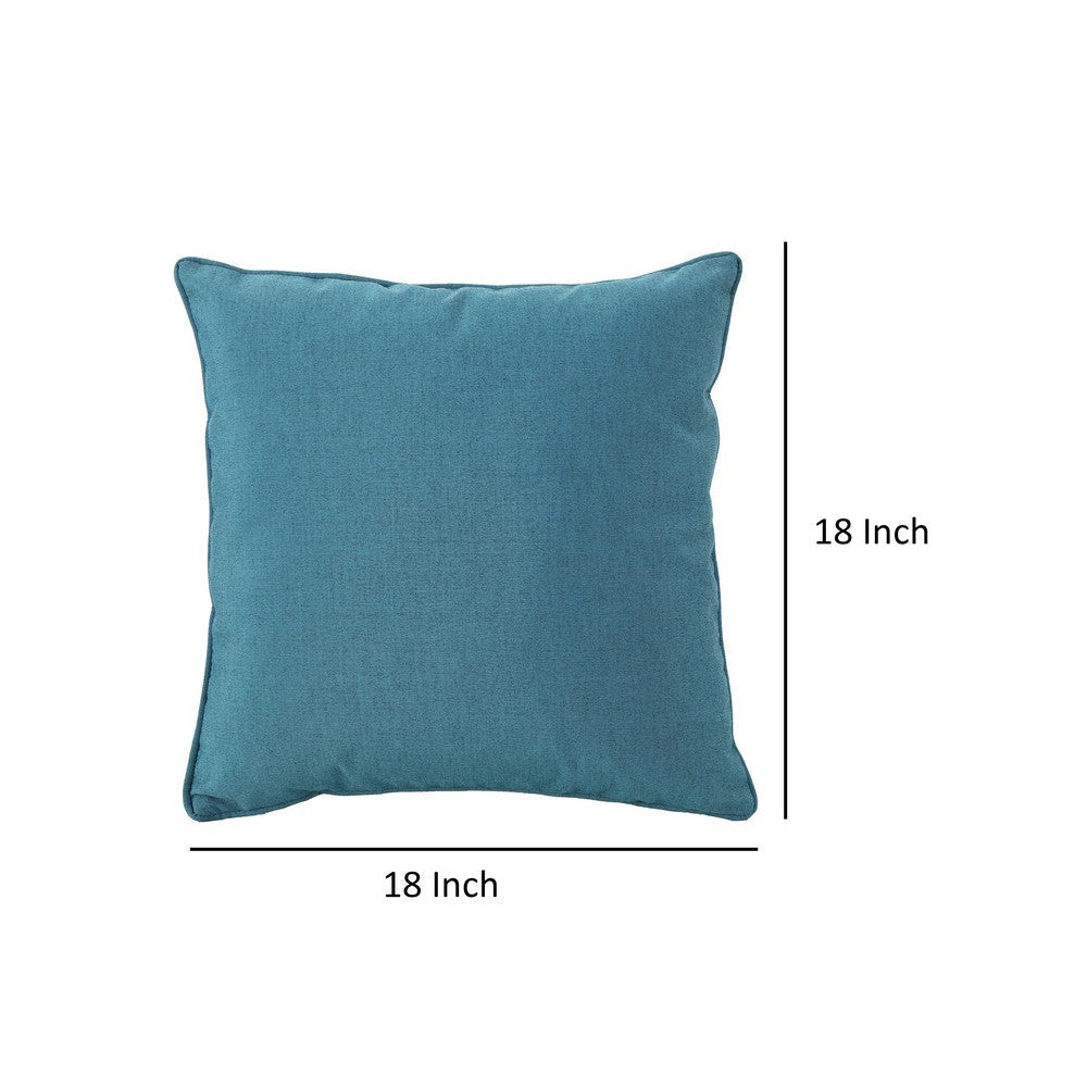 Naed Square Outdoor Throw Pillow Set of 2 18 Inch Teal Water Resistant By Casagear Home BM321266