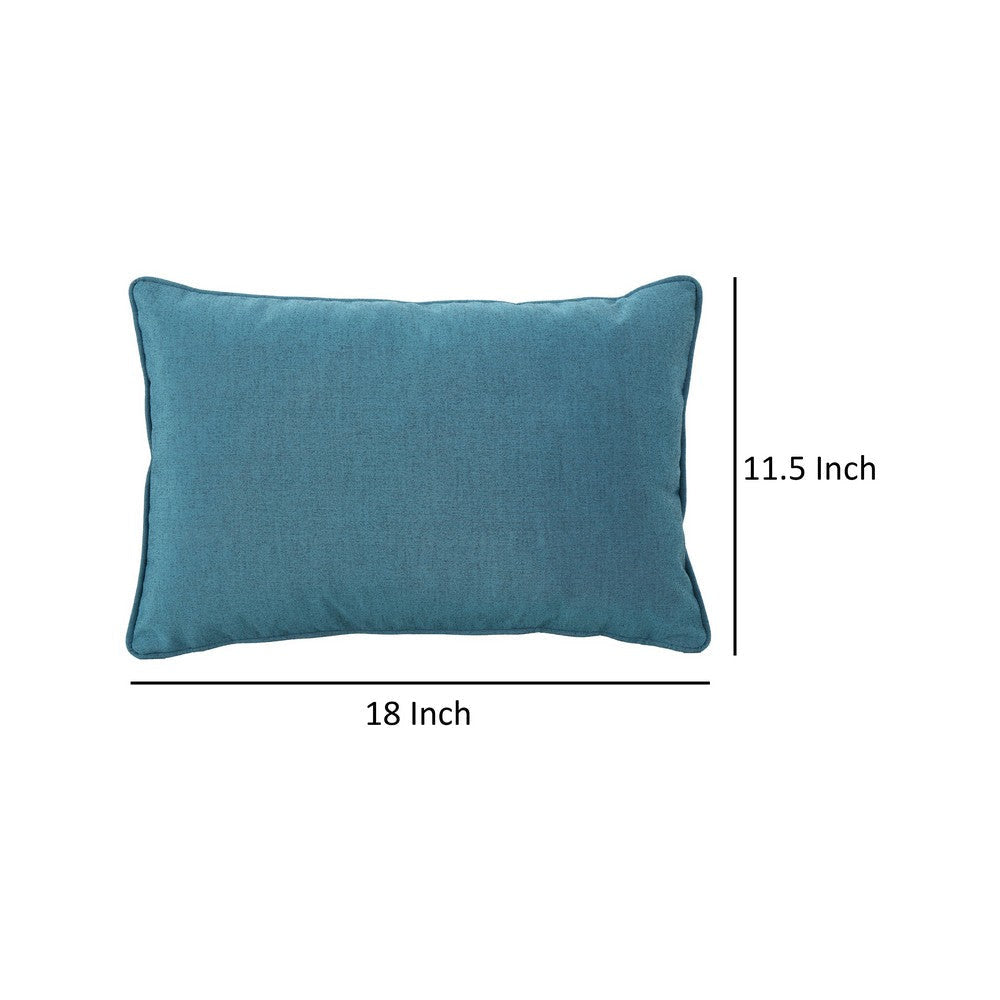 Naed Rectangular Outdoor Throw Pillow Set of 2 12 x 18 Teal Blue Fabric By Casagear Home BM321267