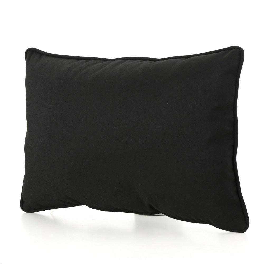 Naed Rectangular Outdoor Throw Pillow Set of 2 18x12 Black By Casagear Home BM321269