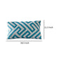 Reem Rectangular Pillow Set of 2 12 x 19 Blue Greek Key White Polyester By Casagear Home BM321275