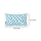 Reem Rectangular Pillow 12 x 19 Blue Greek Key Design White Polyester By Casagear Home BM321276