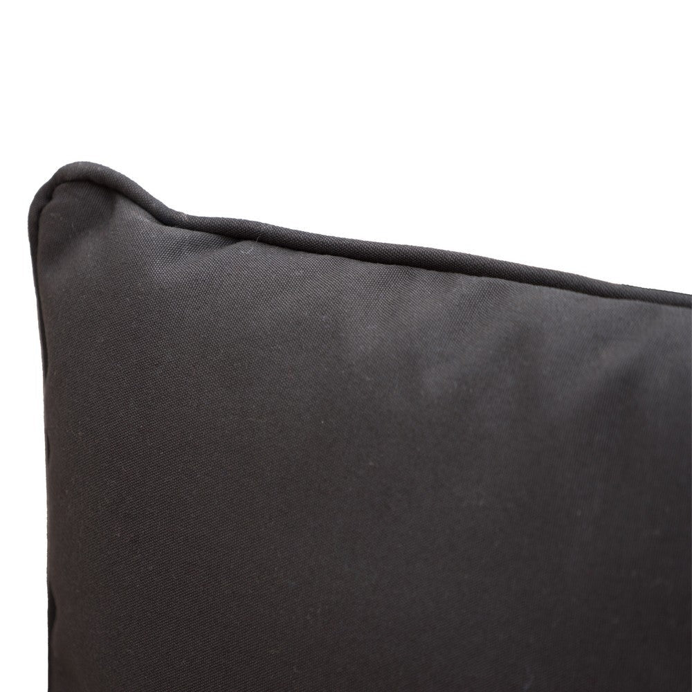 Naed Square Outdoor Throw Pillow Set of 2 18 Inch Black Water Resistant By Casagear Home BM321277