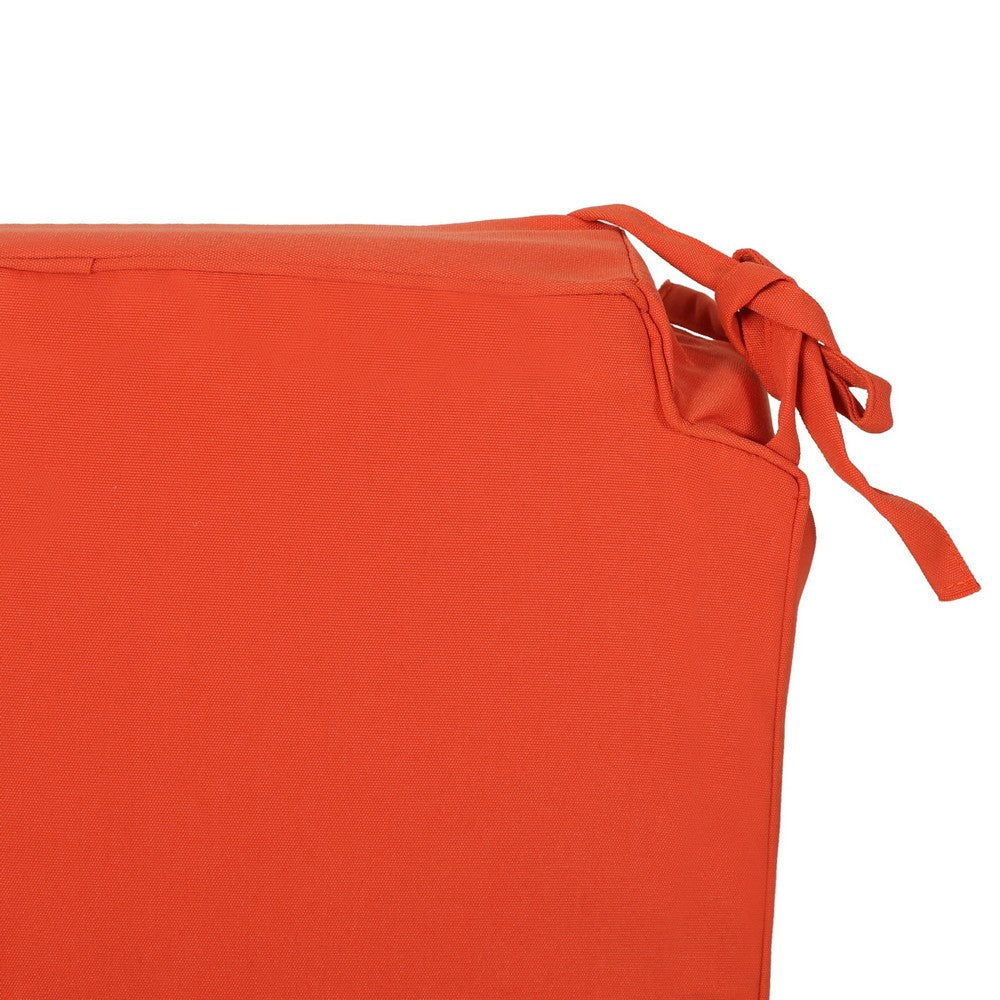 Chair Cushion Skirted Design 16 Inch Modern Coral Orange Polyester By Casagear Home BM321278