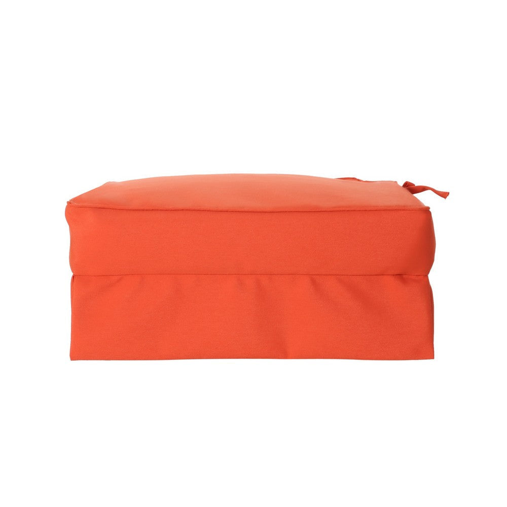 Chair Cushion Skirted Design 16 Inch Modern Coral Orange Polyester By Casagear Home BM321278