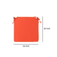 Chair Cushion Skirted Design 16 Inch Modern Coral Orange Polyester By Casagear Home BM321278