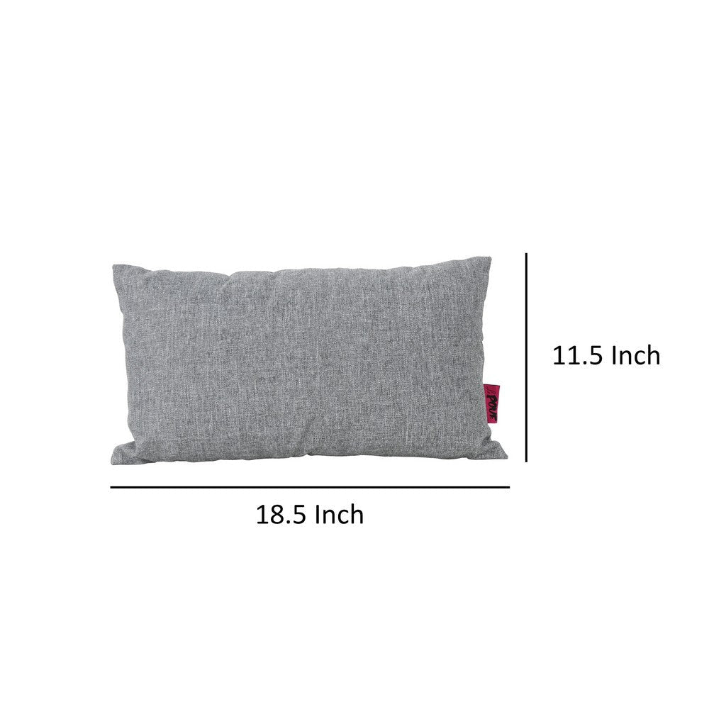 Naed Rectangular Throw Pillow Set of 2 12 x 18 Soft Gray Indoor Outdoor By Casagear Home BM321281