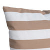 Naed Square Outdoor Throw Pillow Set of 2 18 Inch Brown White Stripes By Casagear Home BM321283