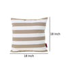 Naed Square Outdoor Throw Pillow Set of 2 18 Inch Brown White Stripes By Casagear Home BM321283